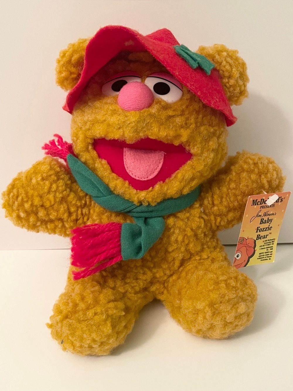 Vintage 1988 McDonald’s Jim Henson Baby Fozzie Bear Plush w/ Tag Muppet Babies